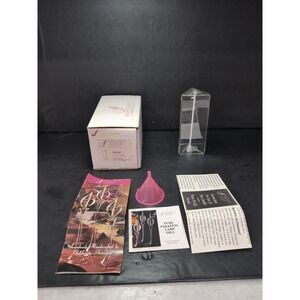 Firelight Glass 6" Triangle Prism Candle, Handcrafted Art‎ Glass, Vintage Decor